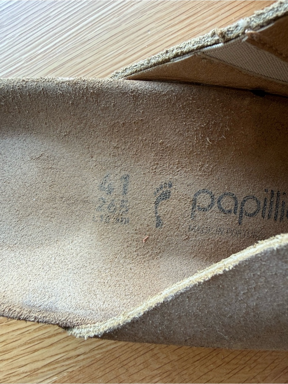 Birkenstock Papillio Namica taupe cork wedge slides Sz 41 - Picture 3 of 7
